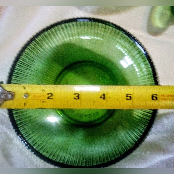 Green Glass Bowl and Vase Set By EO Brody Company Cleveland Ohio USA - Picture 3 of 7